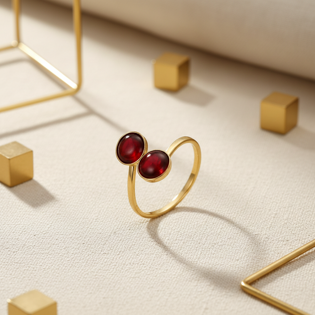 Anillo Piedra Granate