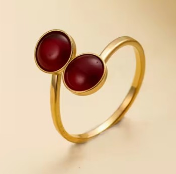 Anillo Duo Bordeaux